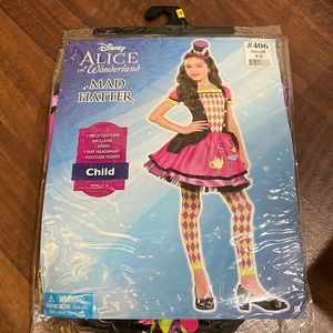 Alice in Wonderland Mad Hatter Costume Girl Small